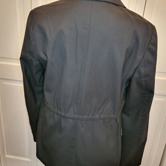 Black Single Button Fitted Blazer Old Navy M Classic Old Money Office Tailored - Picture 2 of 8